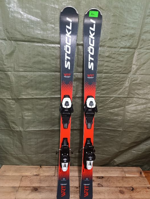 Nr 321 Narty zjazdowe Stockli WRT Team Jr 122 cm + wiązania Gw
