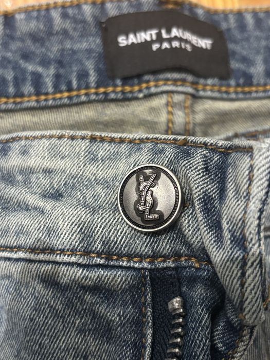 Calças Jeans Saint Laurent Paris Homem Tamanho 36 – Lavagem Clara Premium