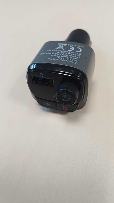 Transmiter FM Bluetooth Feegar Q100 Pro – Bluetooth 5.0 | QC 3.0 + USB-C PD | Stan bardzo dobry