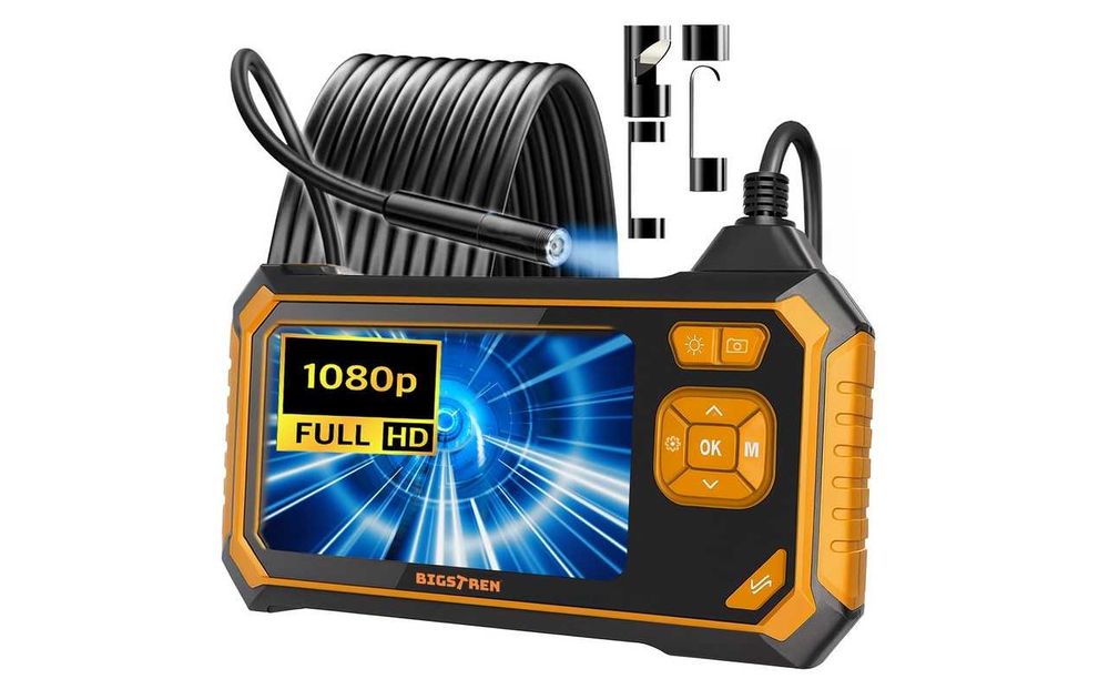 Nowa KAMERA INSPEKCYJNA Endoskop Full HD 5m IP67 LCD Do Rur Kanałów