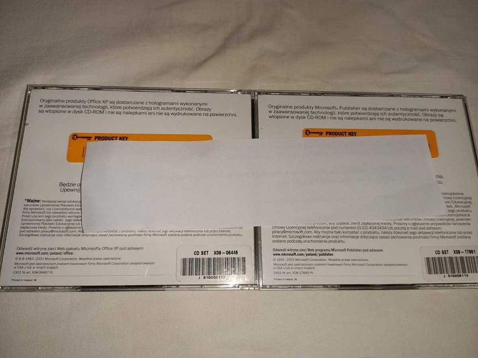 Microsoft Office XP Professional i Publisher PL (2002) KOMPLET 4CD