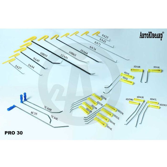 Великий набір PDR гачків для видалення вм'ятин.