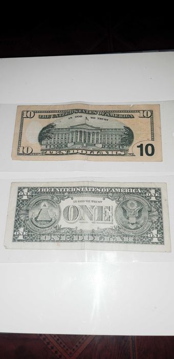 Notas e moedas dos EUA ler discrição.