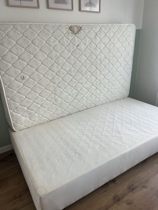 Cama sommier e colchão corpo e meio 110x195cm