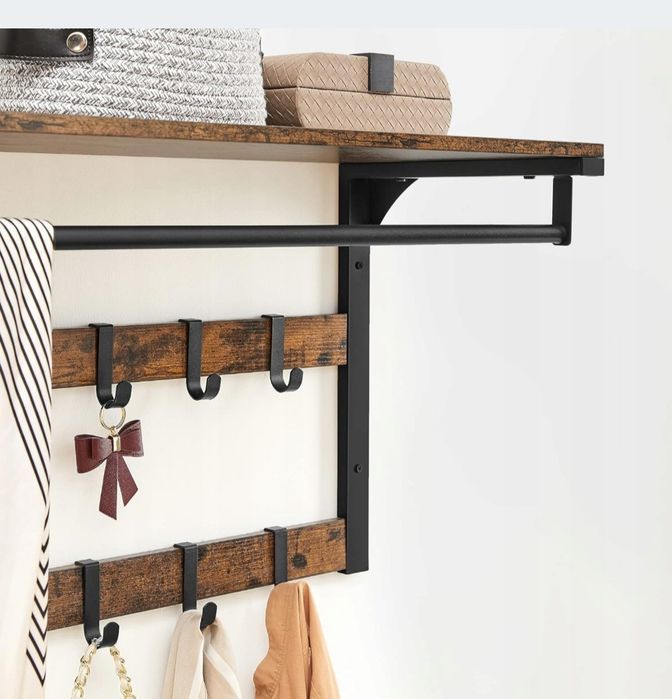 Nowa drewniana półka wisząca organizer