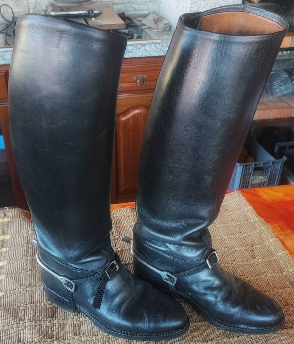 Botas de Equitação em Pele – Usadas, Bom Estado