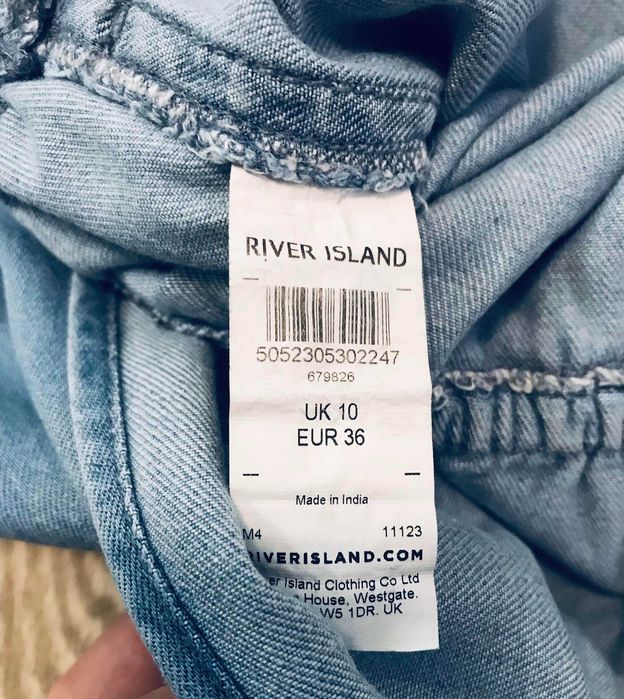 Подростковый комбинезон River Island джинс UK-10 Индия р.42/46 EUR-36