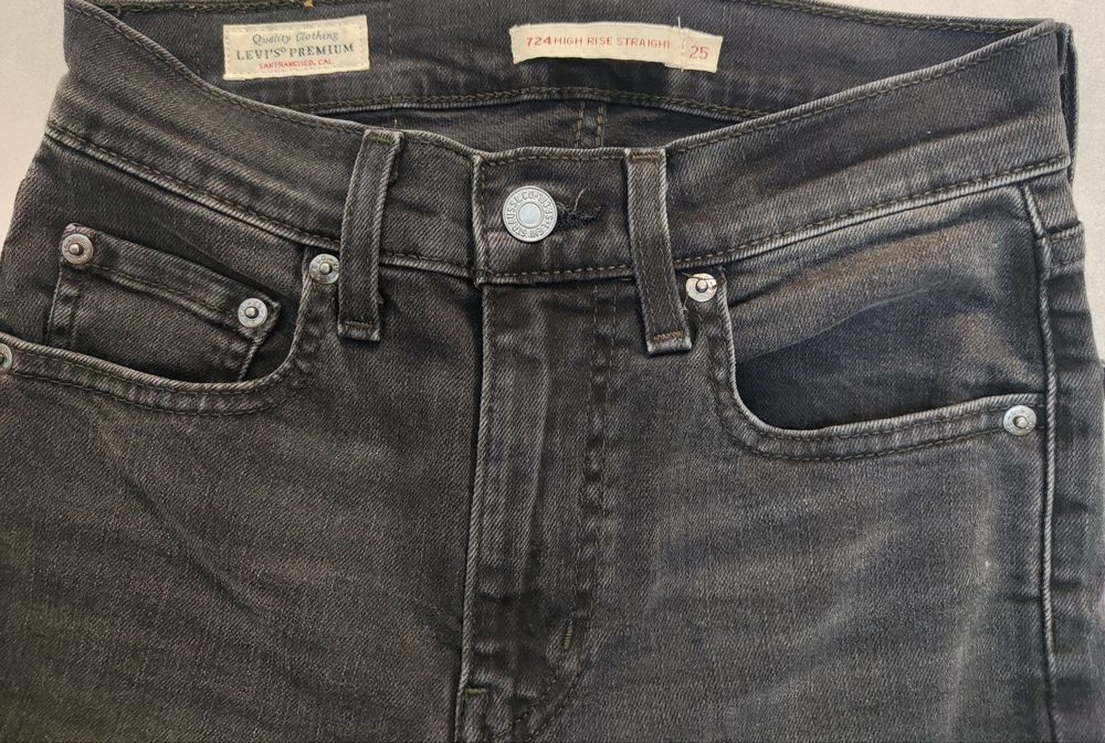Jeansy LEVI'S 724 high rise straight dżinsy rurki
