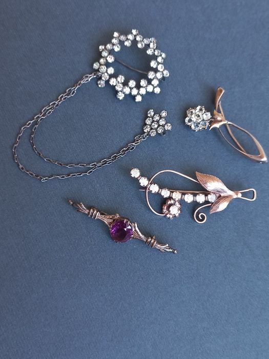 Броши серебро 875проба звезда