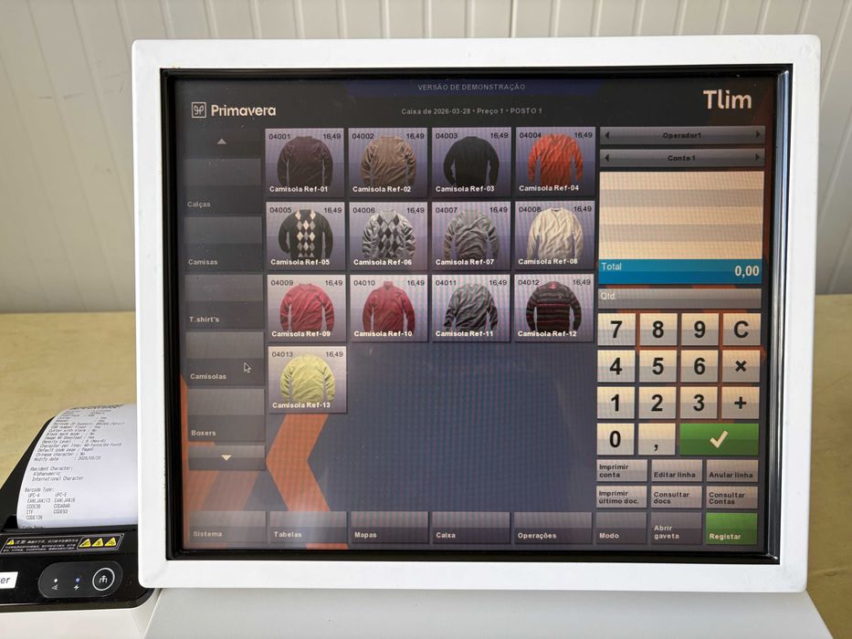 POS TouchScreen / Caixa registadora + programa novo + Garantia