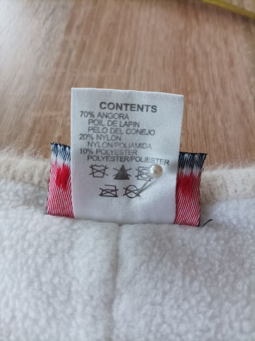 Kangol szeroka opaska, angora