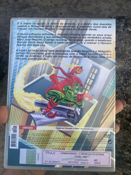 DVD “Homem Aranha - o regresso do duende verde” edição Sol