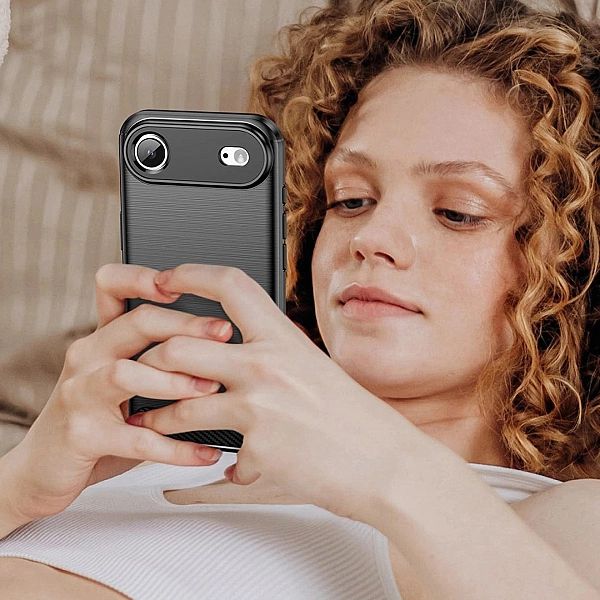 Etui Carbon Case na iPhone 17 Air - czarne