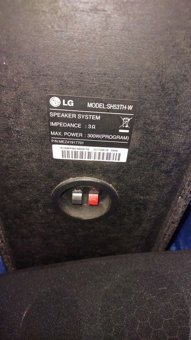 LG Colunas e Subwoofer Sistema de Home Cinema DVD 5.1ch de 500W