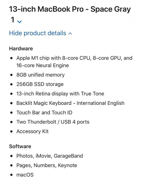 Macbook Pro M1 2020
