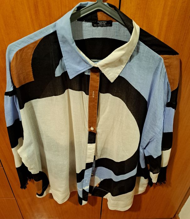 Camisa 100% Algodão- Parfois  T.M -Manga 3/4