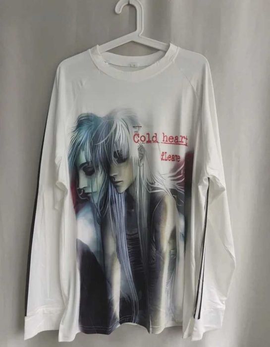 Лонгслив адидас с принтом оверсайз