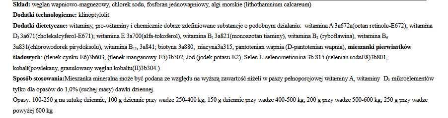 Premix dla opasów StrongBull 25kg Mieszanka min.-witaminowa