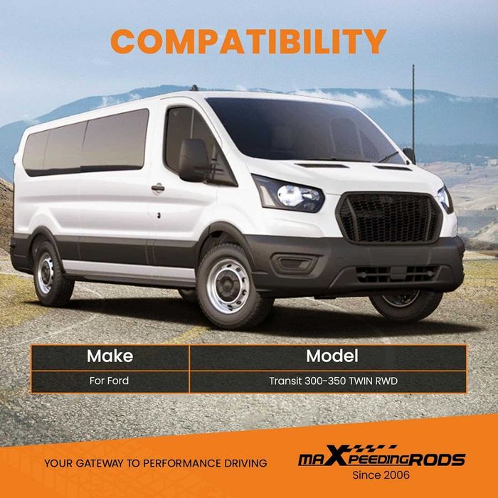 Kit Suspensão Pneumática para Ford Transit 2001+ RWD | 4000kg | Compressor 12V | 2 Balões de Ar | Para Carrinha, Camper, Motorhome e Minibus