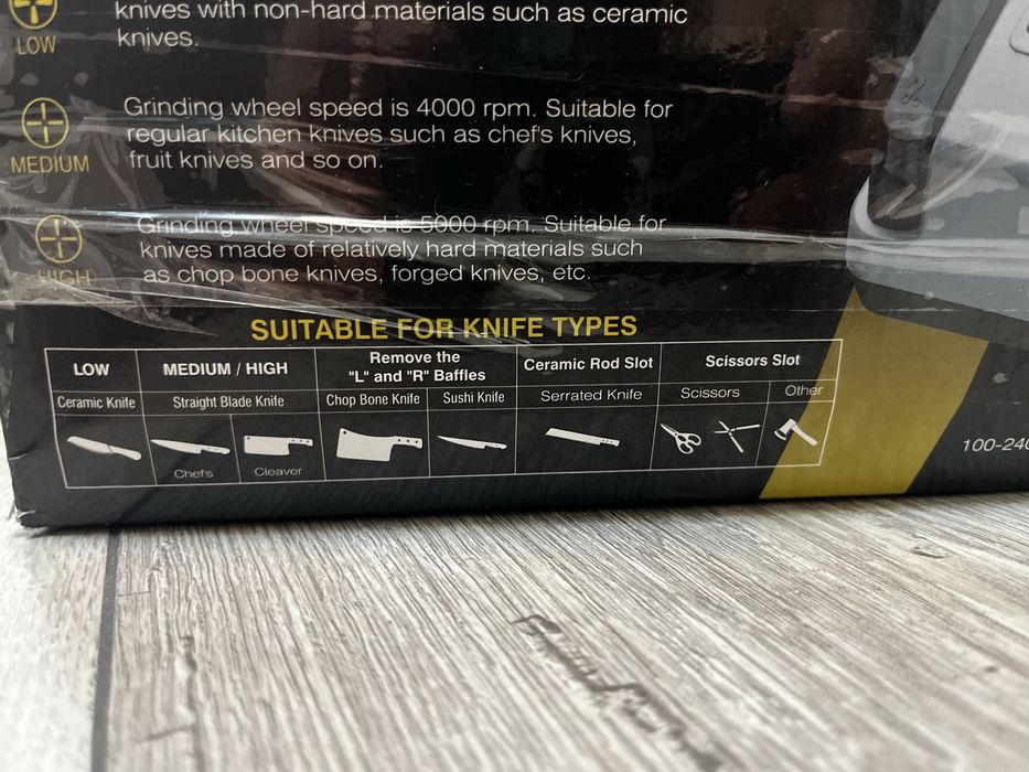 Електрична точилка для ножів і ножиць 3 режими / кераміка / 220V