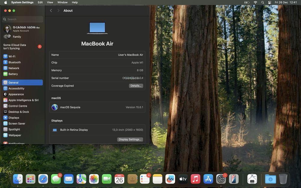 MacBook Air M1, 13, 8 Gb, 256 GB SSD