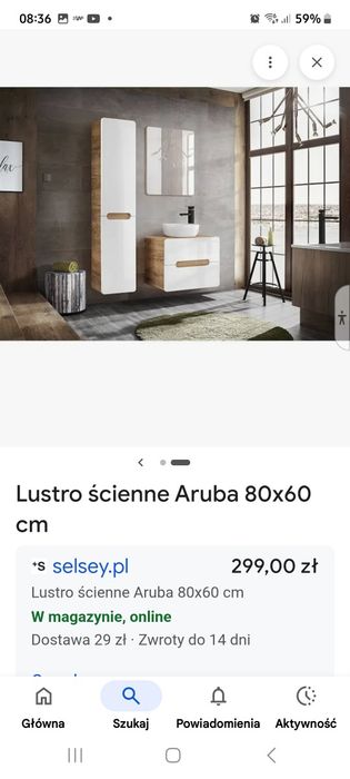 Umywalka Easy 71 cm biała ceramiczna