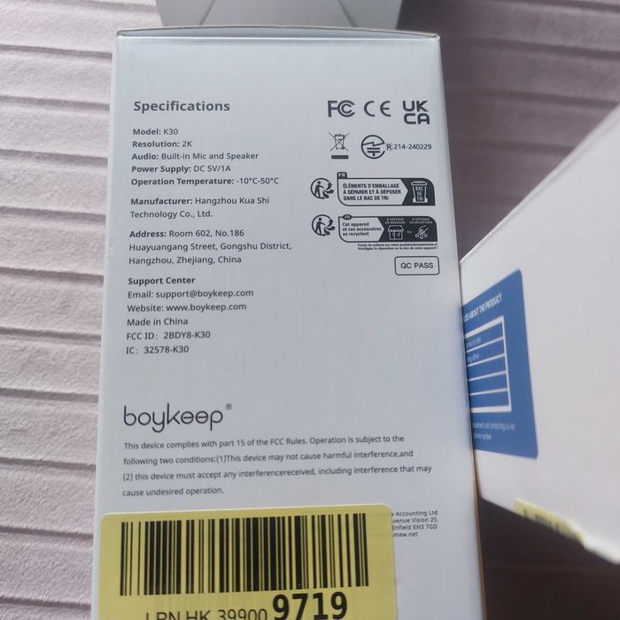 Kamera 2K 3MP 2szt IP65 WiFi Wewnętrzna Zewnętrzna Alarm App