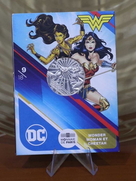 França Moeda 10 € Prata - DC Comics - Mulher-Maravilha e a Mulher-Leopardo (CoinPostal)