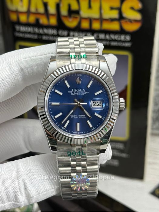 Годинник Rolex Datejust 41 mm  Blue Dial Ролекс