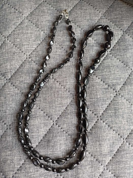 Naszyjnik z koralików szklanych z lat 80-tych vintage