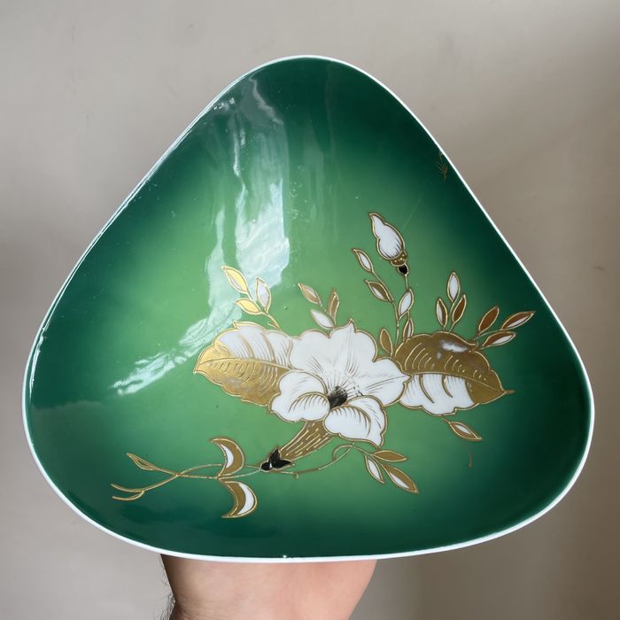 4x Porcelanowy półmisek wallendorf 1764 goldrelief  miska antyk