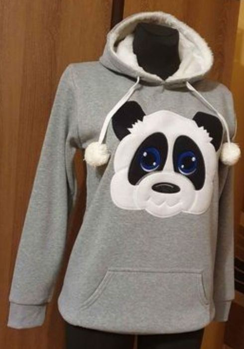 Bluza damska Panda Szara