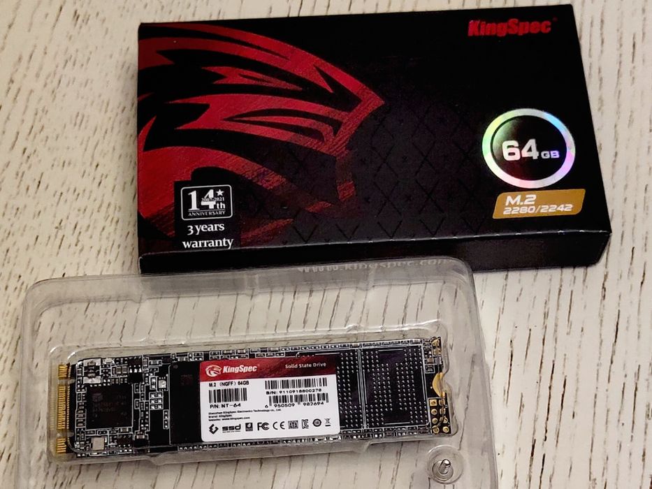 New!SSD диск 64Гб 128 256gb 512 Kingspec 2280 NGFF m2 sata 1tb ПК ноут ...