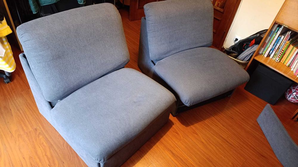 2 Sofás-cama Cambalhota Individuais