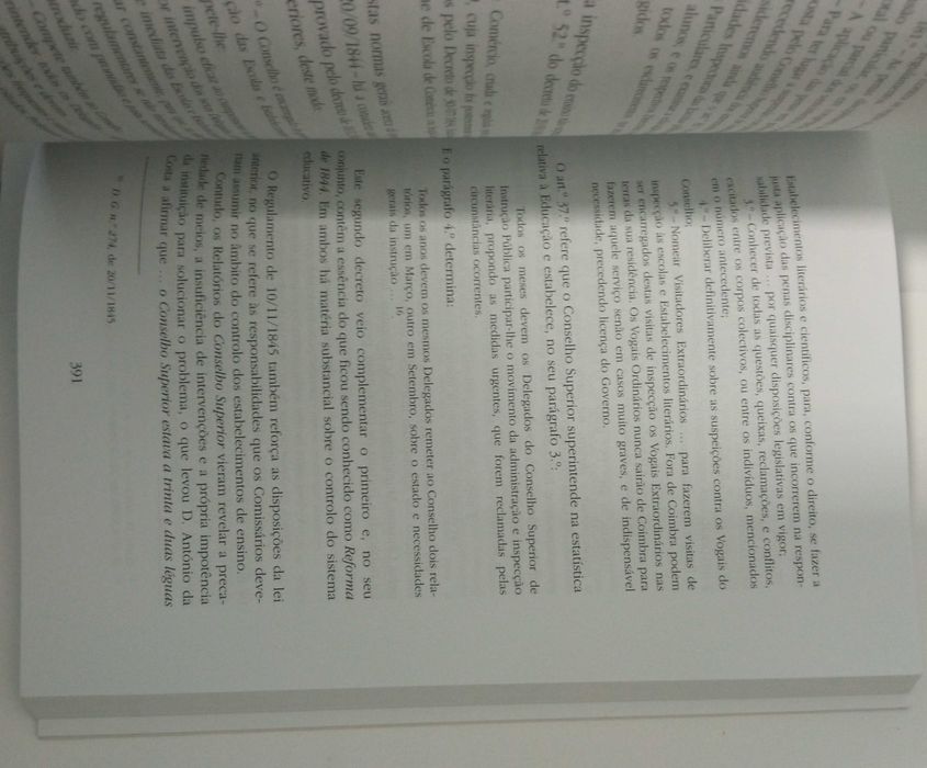 Evolução e controlo do ensino em Portugal, de A. Henriques Carneiro