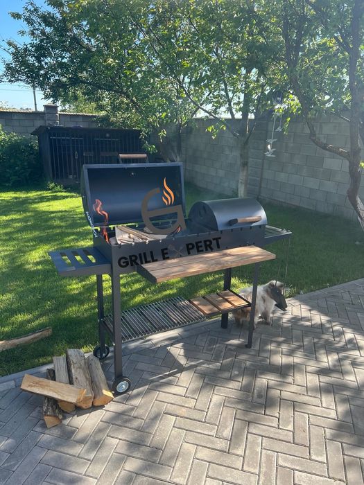 Повністю розбірний гриль мангал барбекю з 2 кришками 5 мм +ПОДАРУНОК