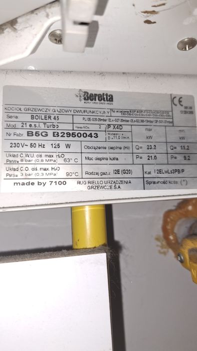 Płyta główna do kotła Beretta Boiler 45-21 e.s.i. Turbo