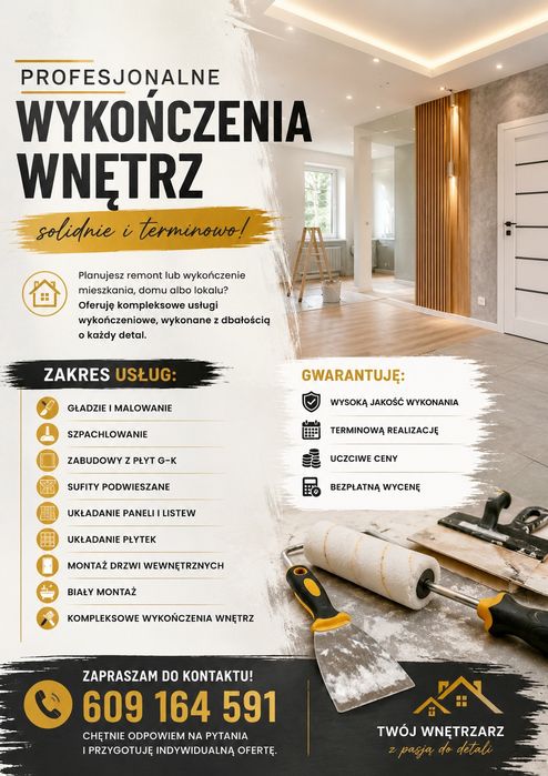 Uslugi remontowe , malowanie, szpachlowanie, glazura itp