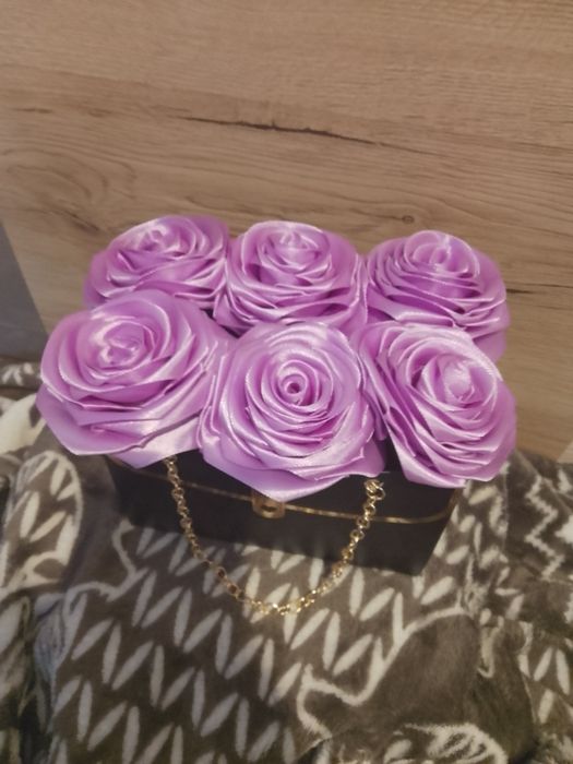 Bukiety wieczne ze wstążki