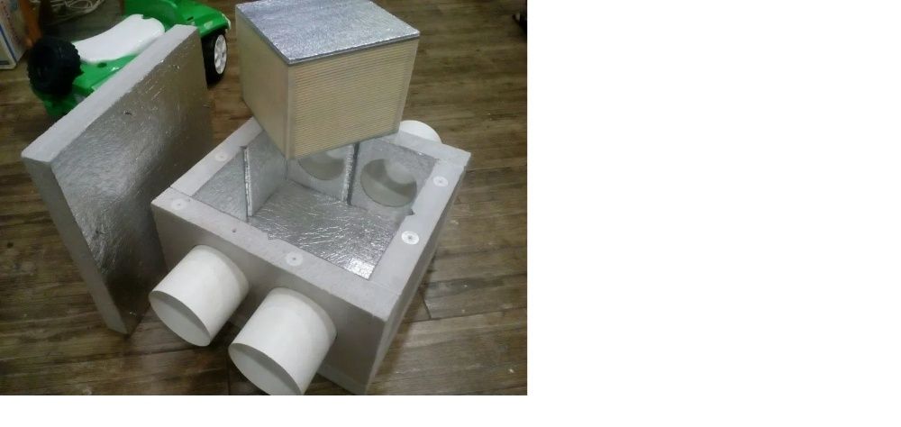 Теплообменник бумажный воздушный. Рекуператор. 4.62м2 и 1.27м2.