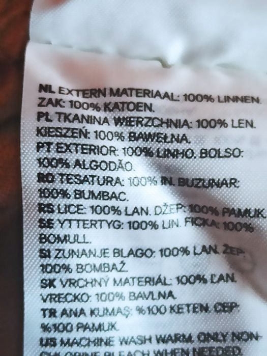 Lniane spodnie damskie rozmiar L