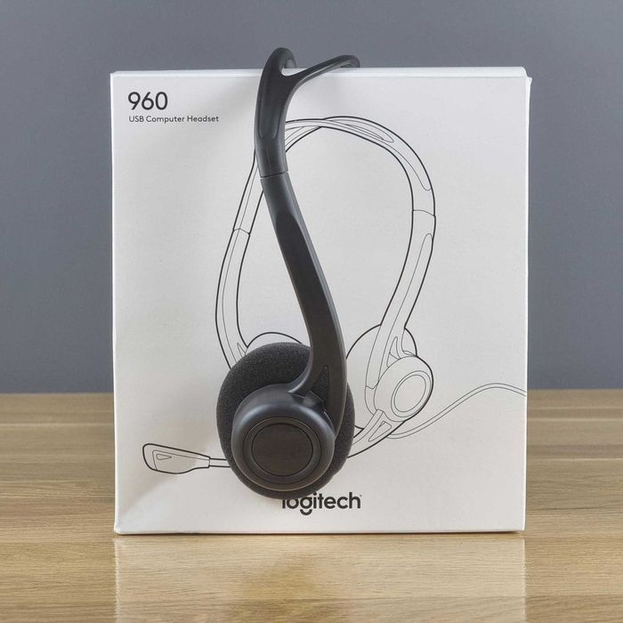 Гарнітура, навушники Logitech Headset USB 960 (981-000100) Black