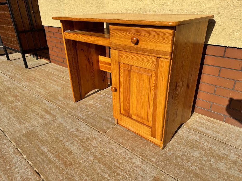 stolik konsolka biurko drewniane sosnowe szafka stół komoda fotel