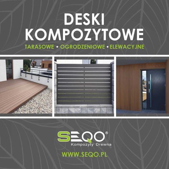 Sztacheta kompozytowa komorowa SEQO AA-92H20 gładka długość 0,95 m