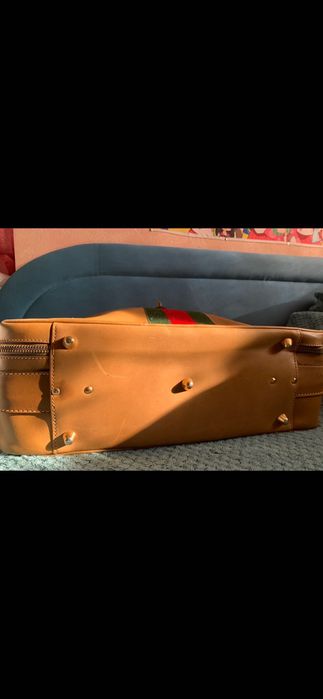 Вінтажна шкіряна оригінальна валіза Gucci 1970 років, ретро чемодан