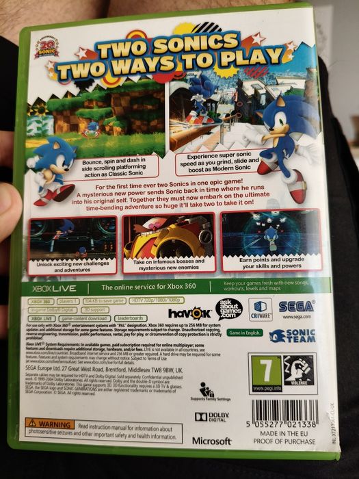 Sonic generations Xbox 360
