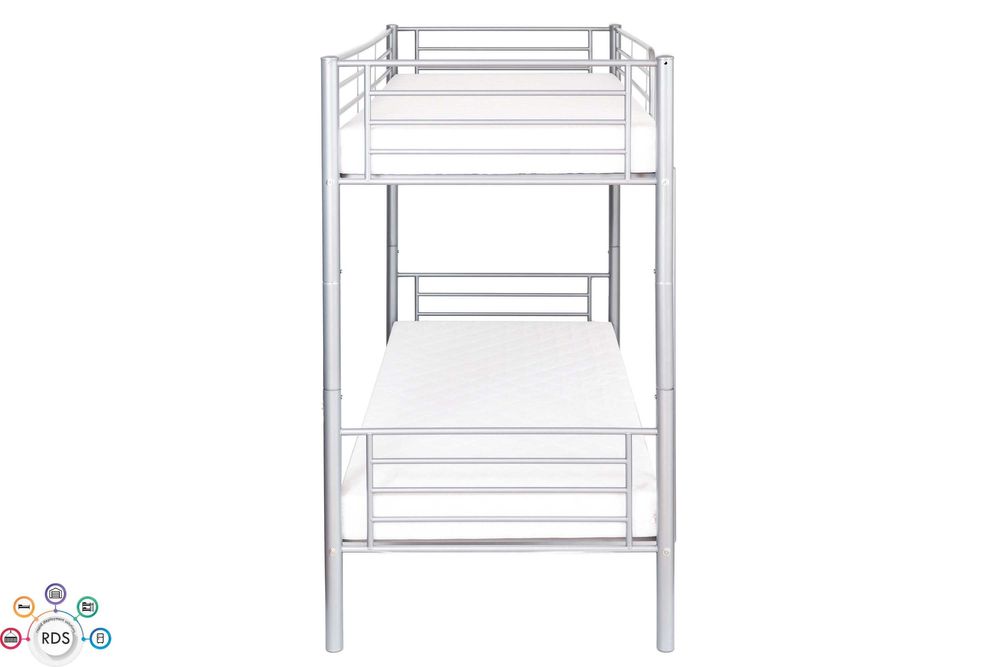 Łóżko piętrowe metalowe z MATERACAMI Łóżka pracownicze hotelowe 90x200