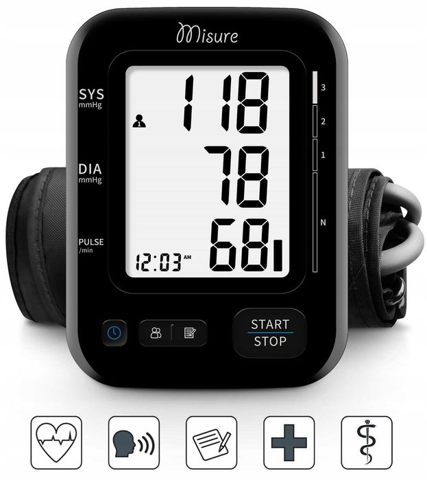 Тонометр з електро з голосом, артеріального тиску, аритмії, гіпертонії