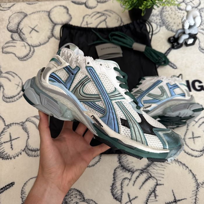 Balenciaga Runner white/green