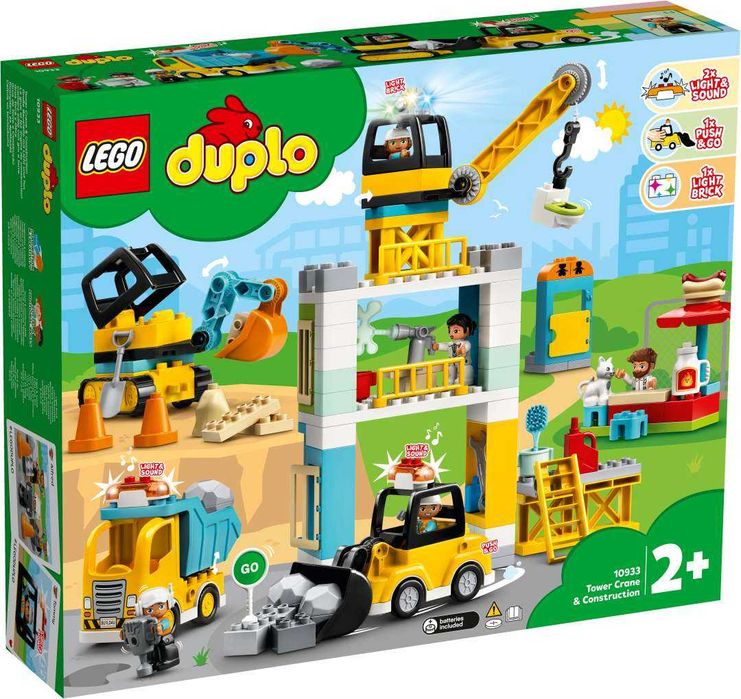 Klocki LEGO 10933 Duplo - Żuraw wieżowy i budowa NOWE SZYBKA WYSŁKA
